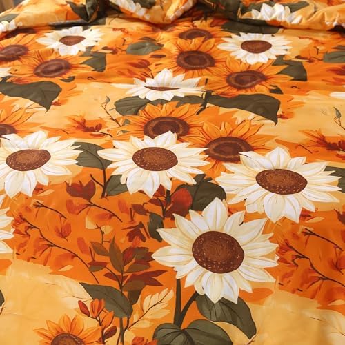 MAG 4Pcs Floral Queen Bed Sheet Set with Deep Pocket