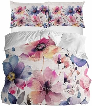 HelloWink 3 Piece King Size Duvet Cover Set
