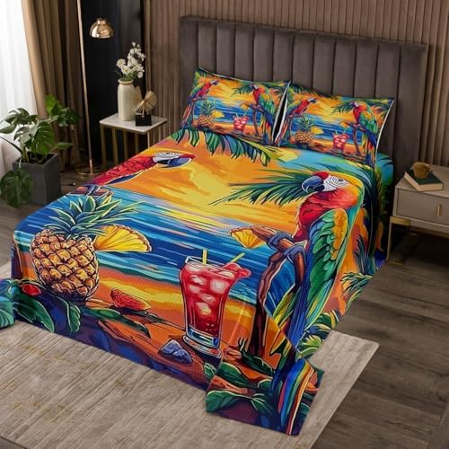 Erosebridal Parrot Coverlet Set Twin Size for Kids