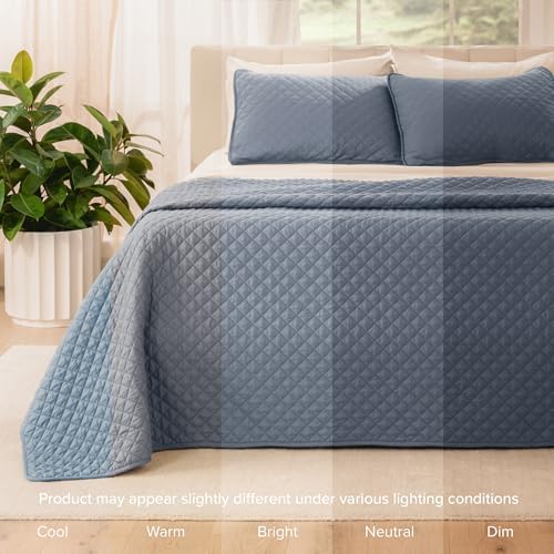 Bare Home Coverlet Set - Coronet Blue TwinTwin XL