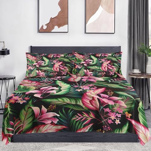 WeCozy 4-Piece King Size Microfiber Sheet Set with Pillowcases