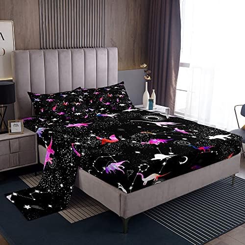 Erosebridal Dinosaur Silhouette Sheet Set for Kids