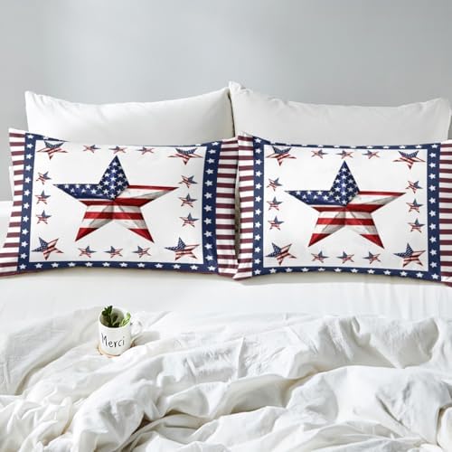 Feelyou American Flag Duvet Cover Set Twin Size