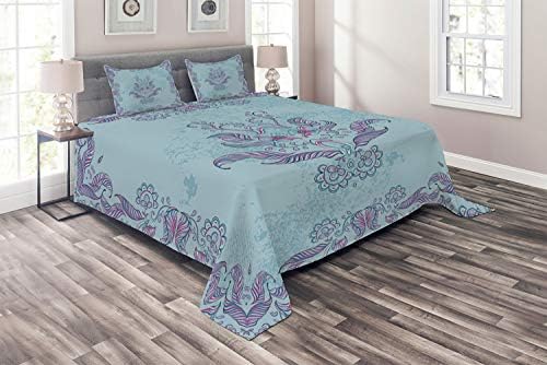 Ambesonne 3-Piece Queen Bedspread Set with Pillow Shams