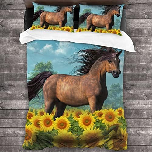 Yilad Sunflower Duvet Cover Set 3 Piece Twin Size
