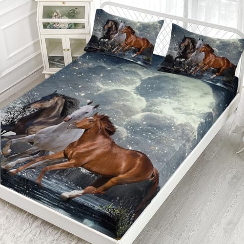 Smell Sunshine Horses Sheet Set 4Pcs for Kids