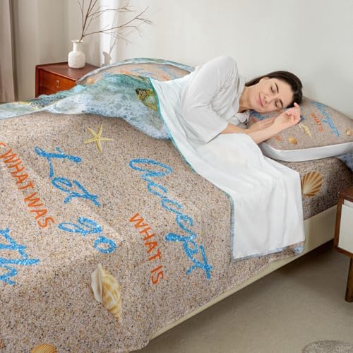 Castle Fairy Ocean Beach King Size 4Pcs Bed Sheet Set