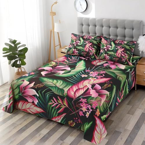 WeCozy 4-Piece King Size Microfiber Sheet Set with Pillowcases