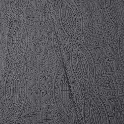 Mellanni King Bedspread Coverlet Set - Gray