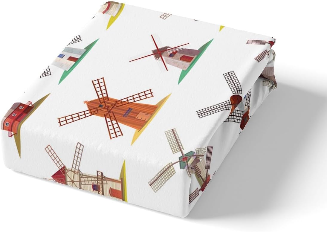 Erosebridal Wooden Windmill Duvet Cover Set