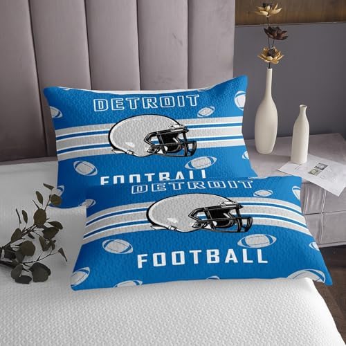 Feelyou Blue American Football Coverlet Set Twin Size