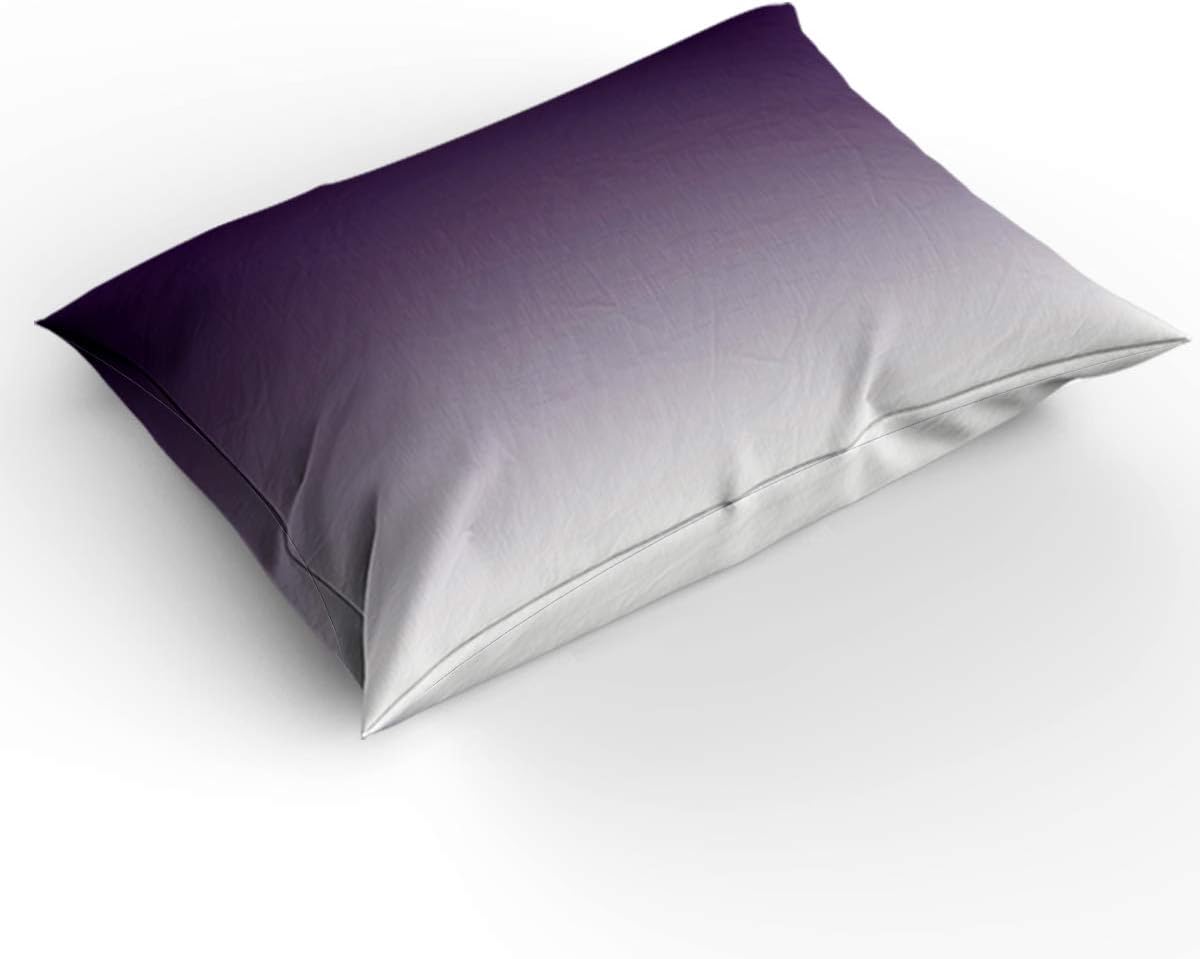 HELLOWINK King Size Duvet Cover 3 Piece Set Ombre Purple
