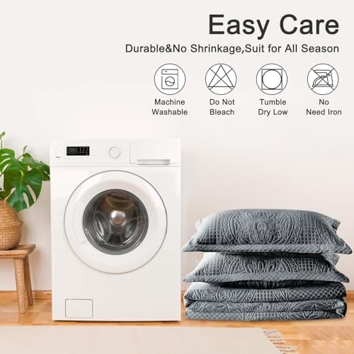 Qucover Oversized King Bedspread Set 3 Piece