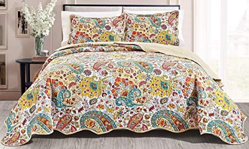 Grand Linen Queen Size Quilt Set Oversize 100 x 93