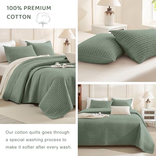 Sanracie 3PCS Extra Large King Quilt Set