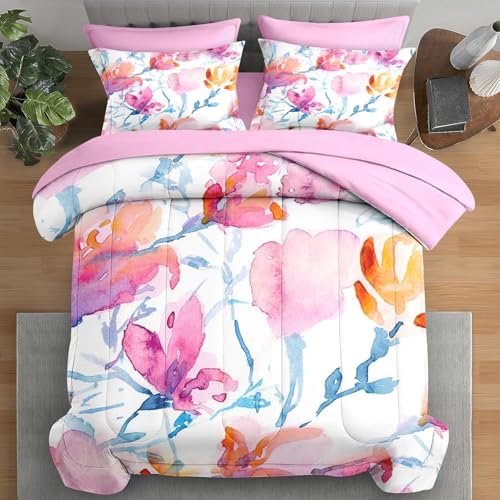 Pamnest Comforter Set King Size Floral Spring