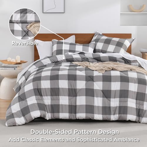 Andency Plaid Comforter Set King Size