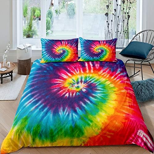 Feelyou Tie Dye Duvet Cover Set for Girls 1