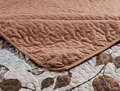 Luxury Home Quilted Reversible Coverlet Bedspread Set