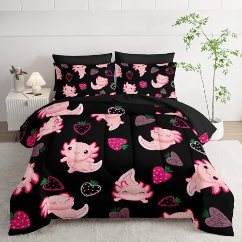 Axolotl Themed 7-Piece Comforter Set for Kids