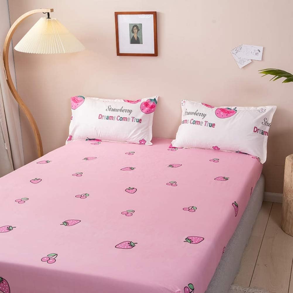 Feelyou Girls Strawberry Bedding Set Queen Size 1