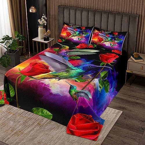 3D Hummingbird Bedspread Set for Adult