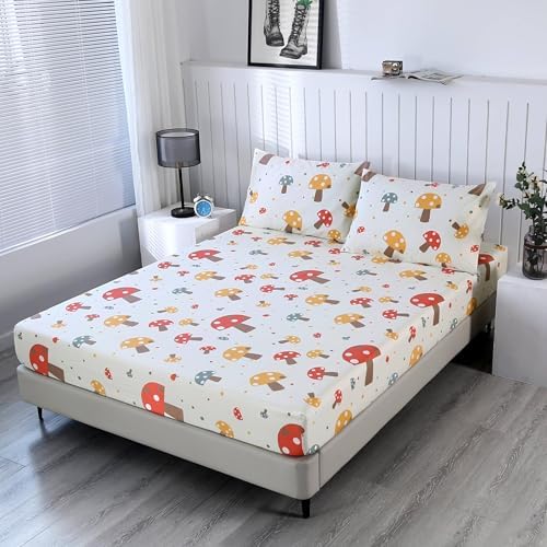 SDIII Cute Mushroom Twin Sheet Set with Pillowcases 1