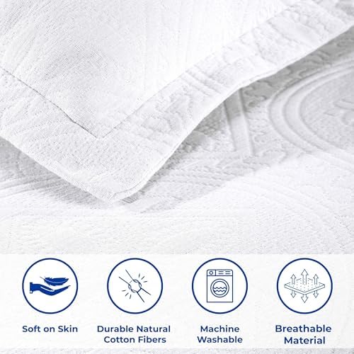 Superior 3 Piece Celtic Circles Cotton Bedspread Set