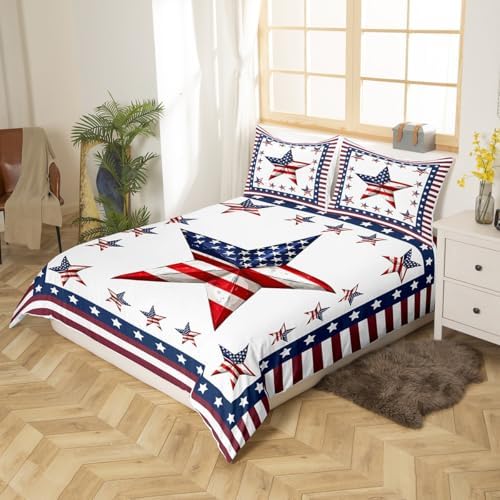 Feelyou American Flag Duvet Cover Set Twin Size
