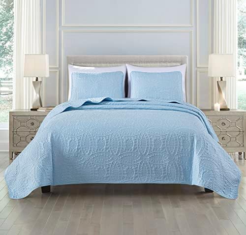 Chezmoi Collection Austin 3-Piece Bedspread Set