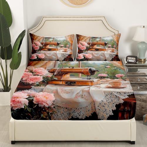 Manfei Sewing Kids Sheet Set 4PCS