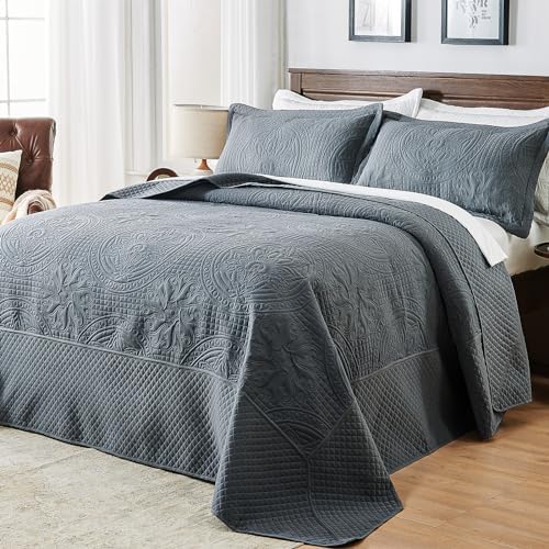 Qucover Oversized King Bedspread Set 3 Piece