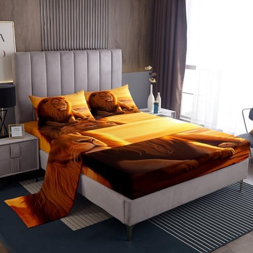 Feelyou 3D Lion Bedding Set Queen Size 1