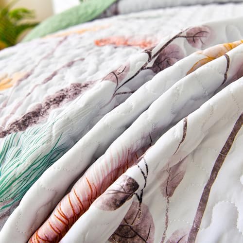 Dinjoy Floral King Size Quilt Set 3 Pieces