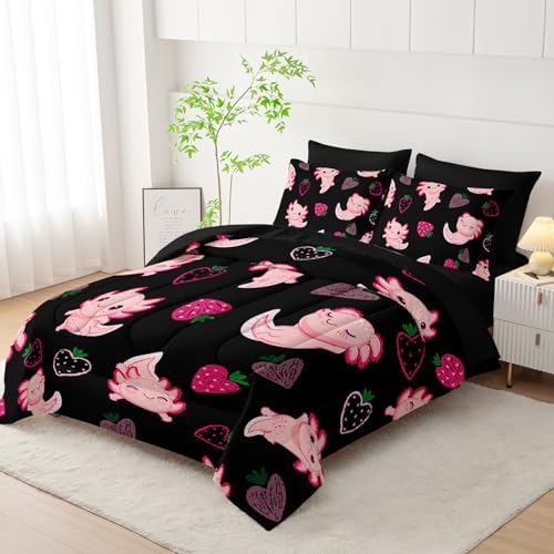 Axolotl Themed 7-Piece Comforter Set for Kids