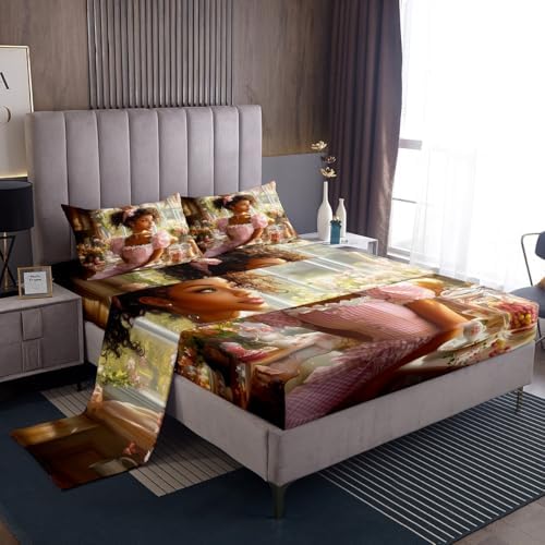 Manfei Girl Princess Bedding Set 3pcs Twin Size