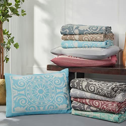 Superior Cotton Blend Bedspread Set Twin Aqua