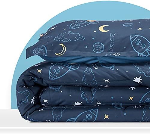 SLEEP ZONE Kids Comforter Set FullQueen - Space Rocket Design