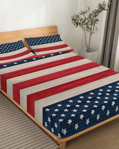 Boanket 4th of July 4 Piece Microfiber Sheet Set