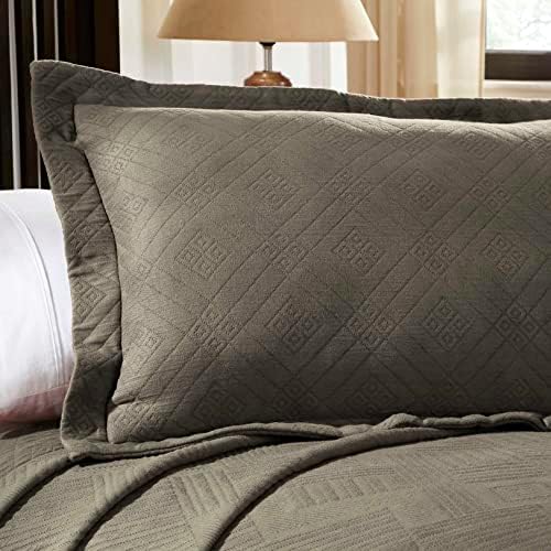 Superior 100 Cotton Geometric Bedspread Set Twin Charcoal