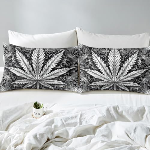 Feelyou Kids Psychedelic Leaf Sheet Set 4Pcs King Size