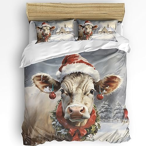 LooPoP Christmas Comforter Set California King 3 Piece