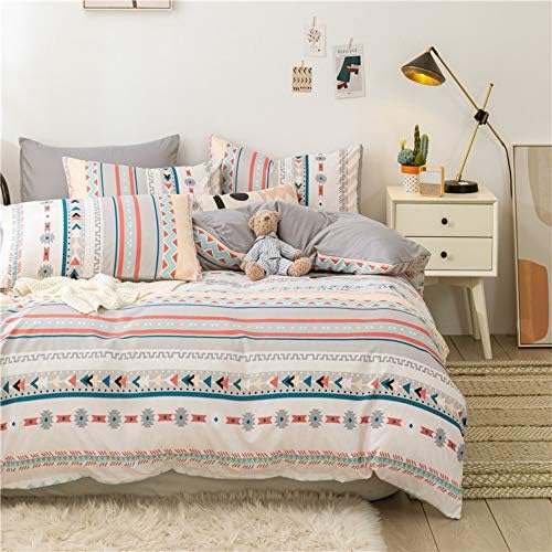 Feelyou Boho Duvet Cover Set Twin Size Zipper