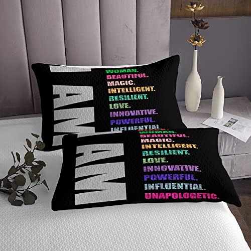Erosebridal Colorful Striped Bedspread Set 3pcs