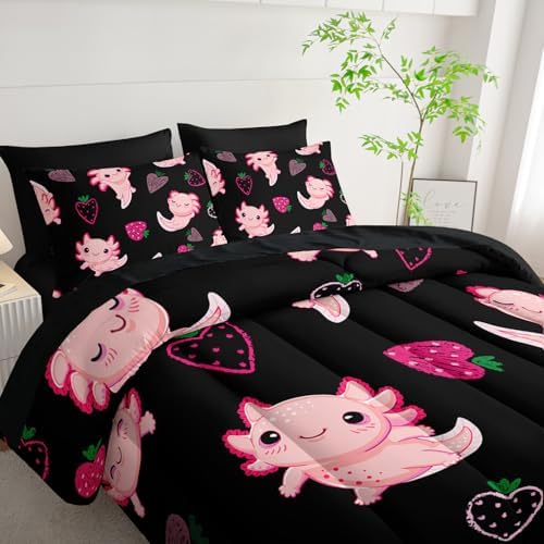 Axolotl Themed 7-Piece Comforter Set for Kids