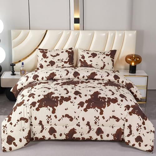 PERFEMET Cow Print King Size Comforter Set