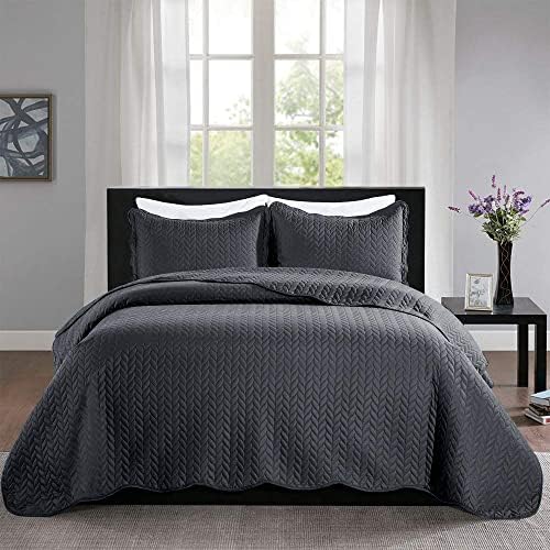 MOONLIGHT20015 Quilt Pillow Set Queen Size