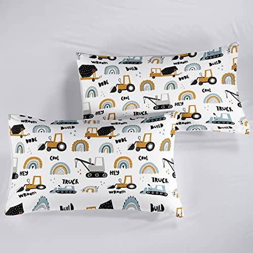 BailiPromise Cartoon Car Boys Comforter Set Queen Size 3Pcs