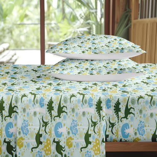 Pamnest Queen Size Dinosaur Bed Sheet Set