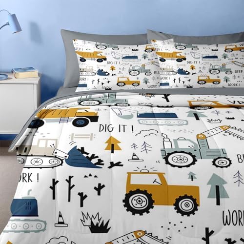Nesker Comforter Set Queen Size with Cargo Crane Design 1